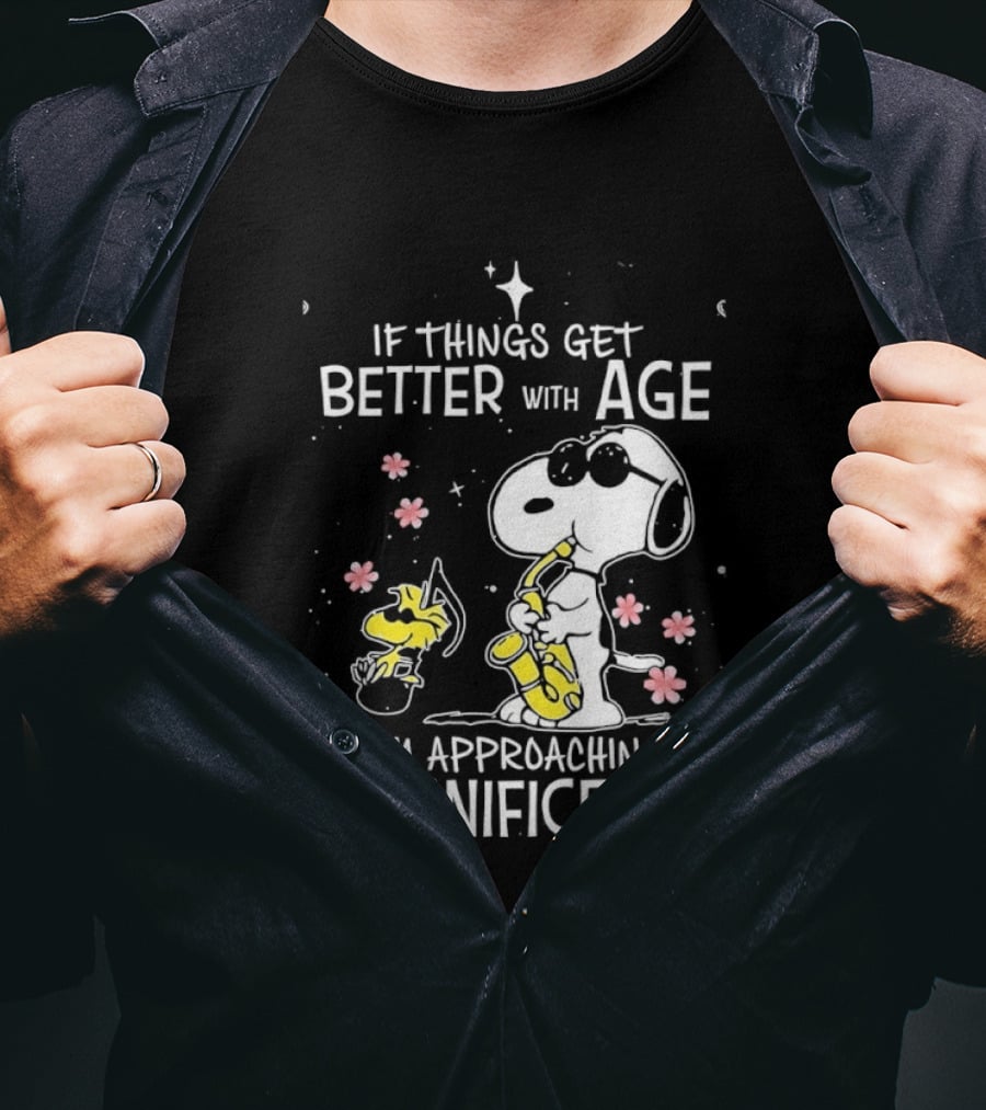 Snoopy And Woodstock Better With Age Approaching Magnificence Blossom T-Shirt