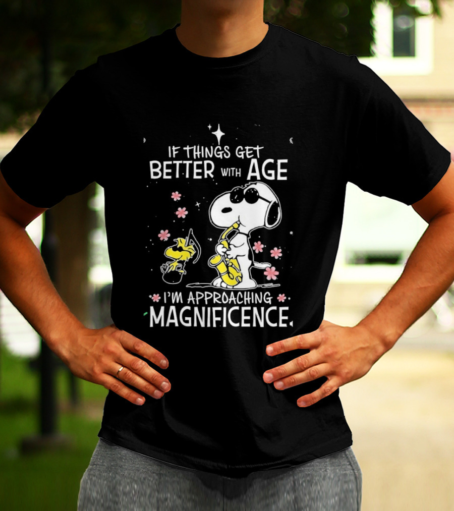 Snoopy And Woodstock Better With Age Approaching Magnificence Blossom T-Shirt