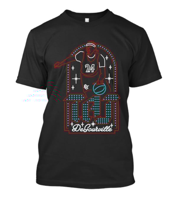 Taj DeGourville 24 San Diego State Aztecs Neon Basketball T-Shirt