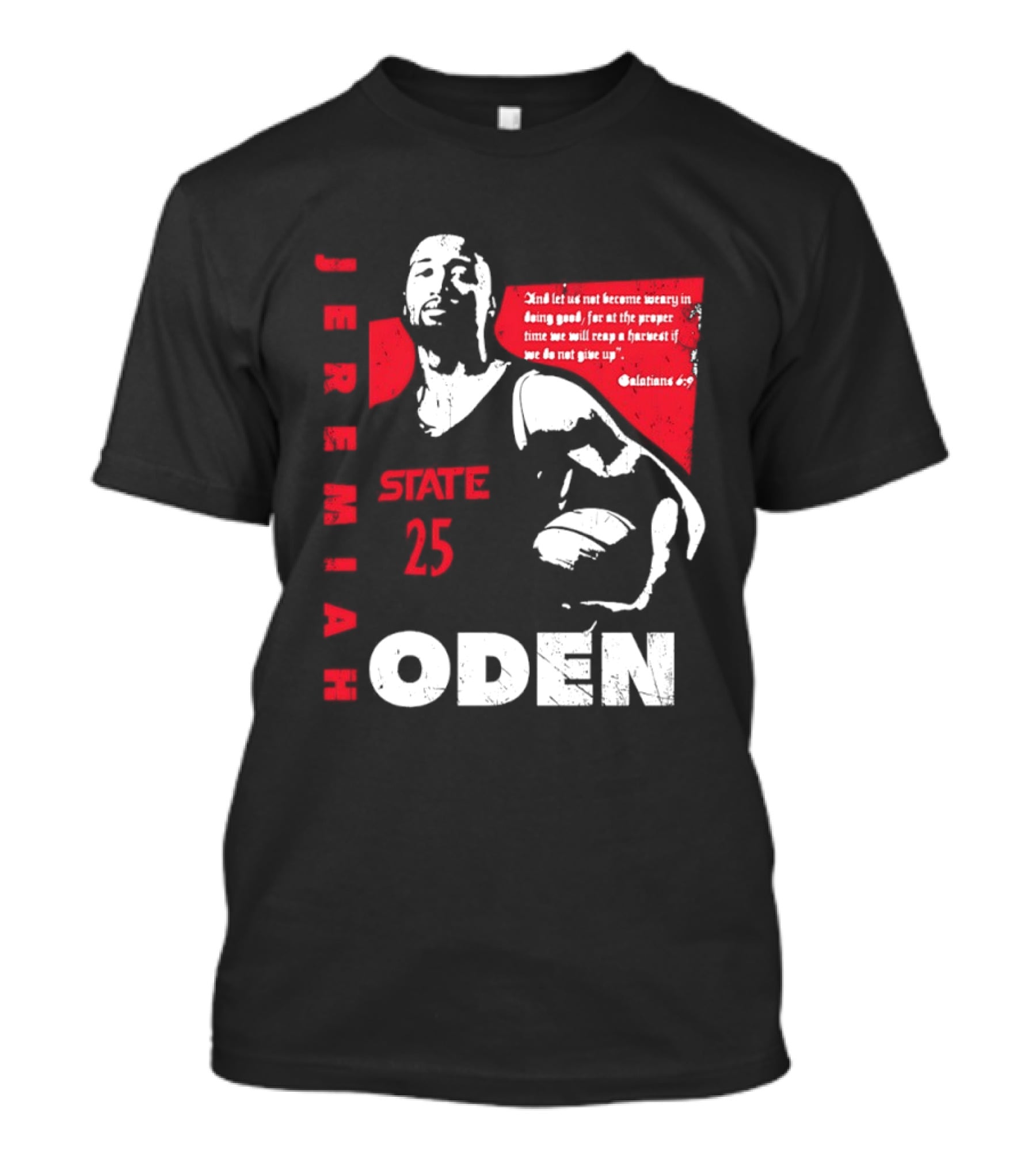 Jeremiah Oden San Diego State 25 Galatians 6:9 T-Shirt