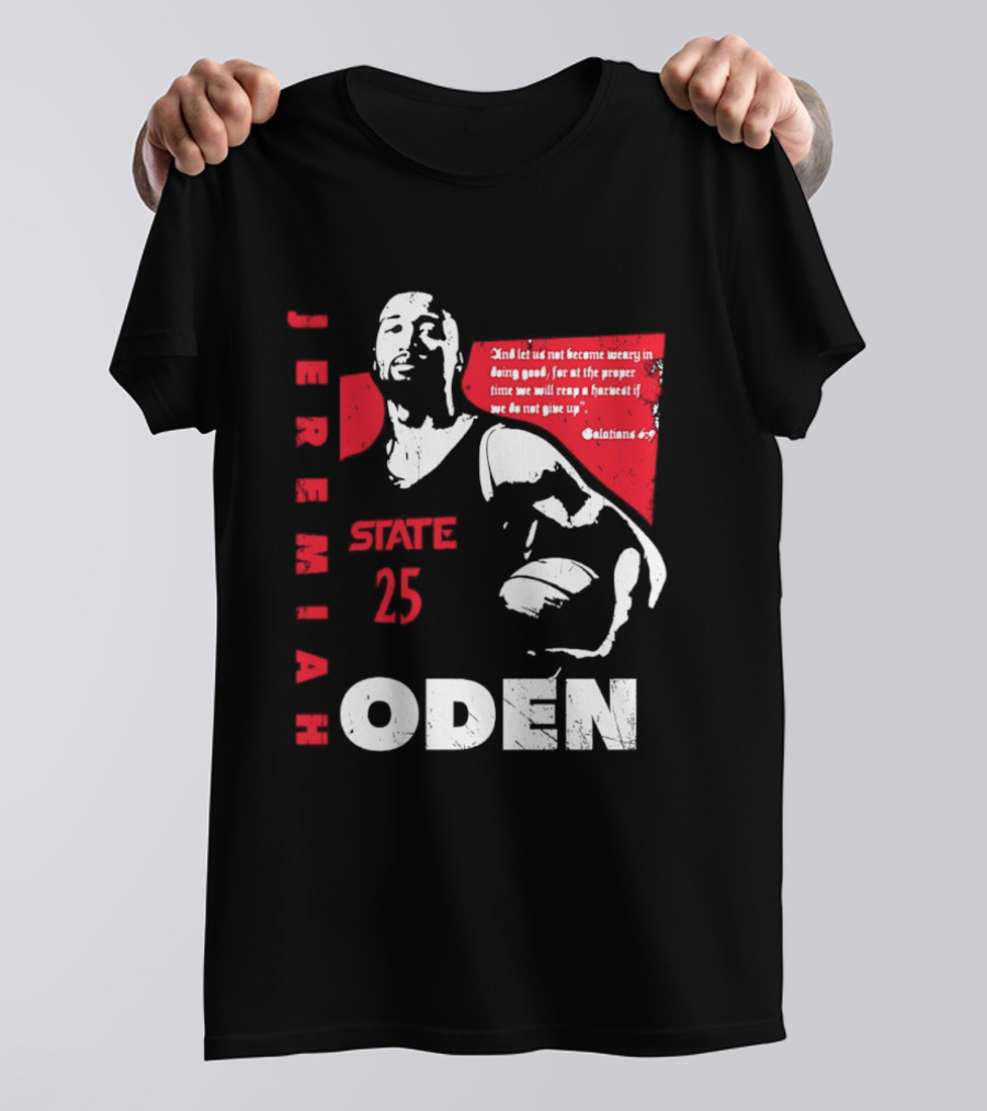 Jeremiah Oden San Diego State 25 Galatians 6:9 T-Shirt