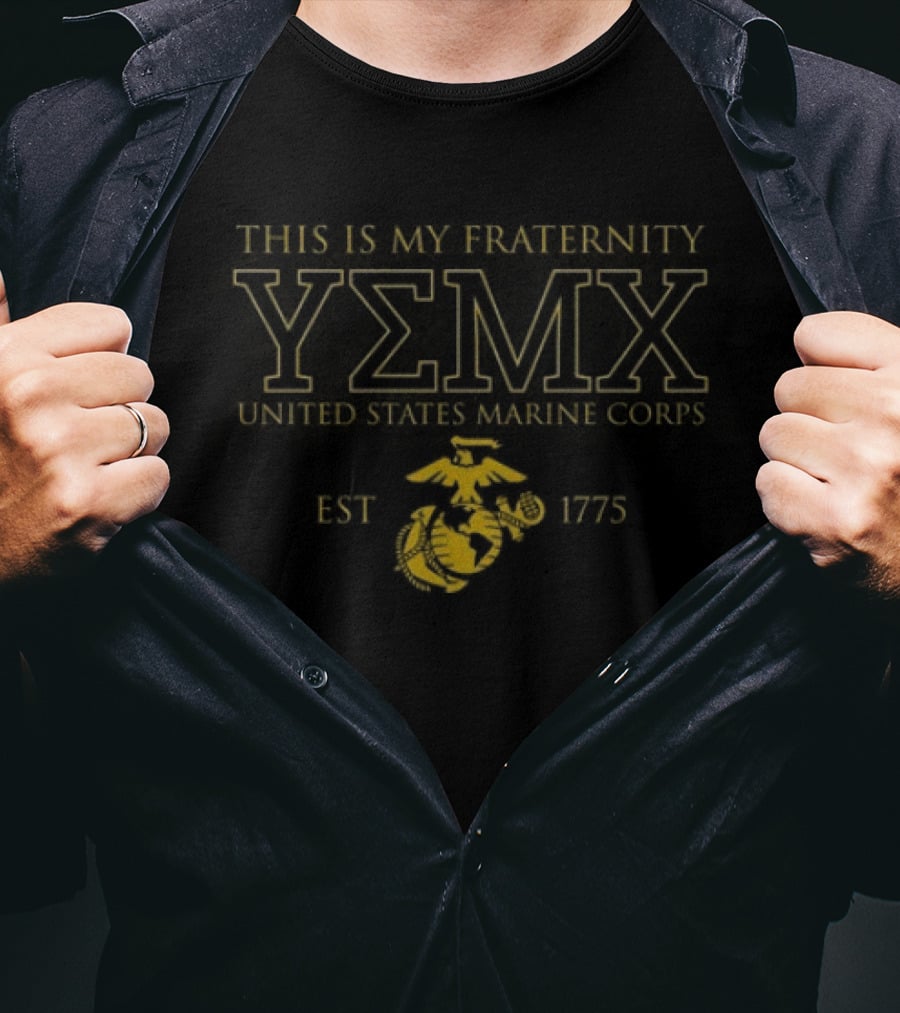 United States Marine Corps Fraternity YΣMX San Diego EST 1775 T-Shirt