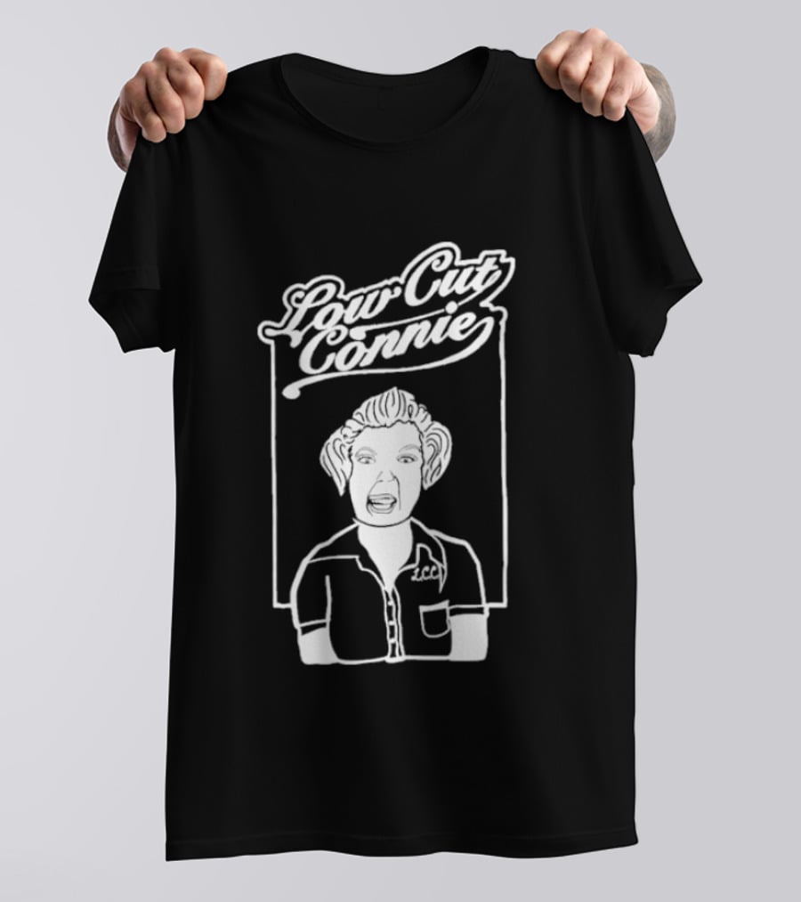 Low Cut Connie Vintage Outline Monochrome T-Shirt