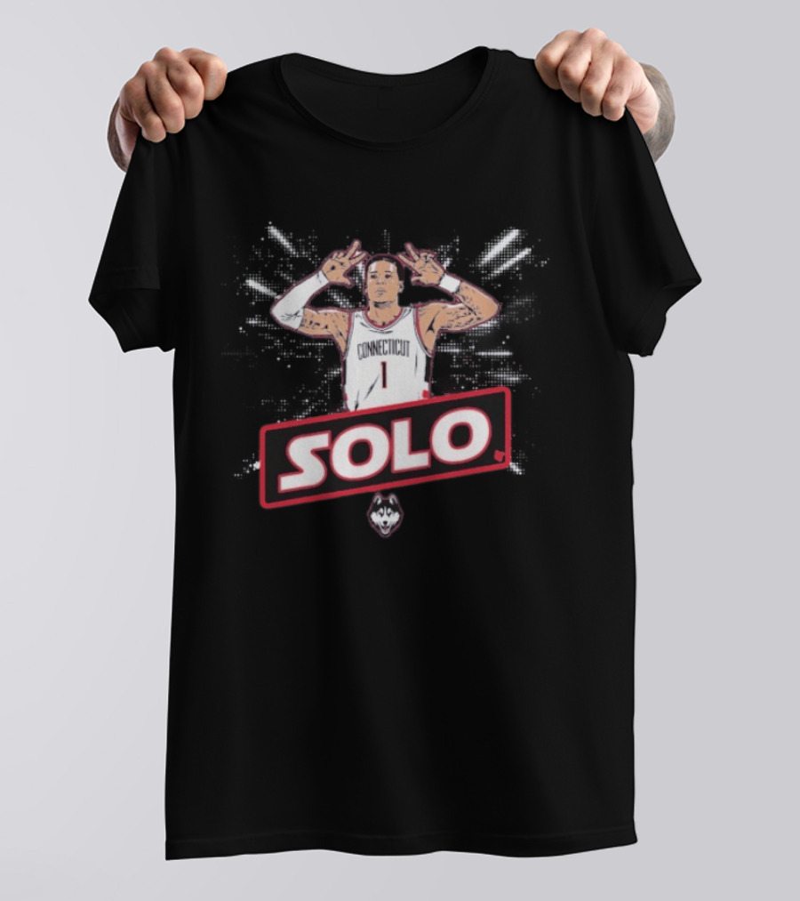 Connecticut Huskies Solo Basketball Player Pose T-Shirt