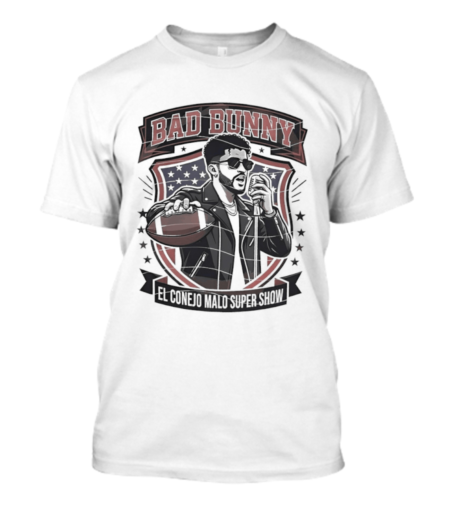 Bad Bunny El Conejo Malo Super Show Football Singer T-Shirt