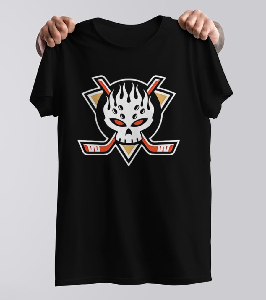 Anaheim Ducks The Offspring Hockey Skull Flame T-Shirt