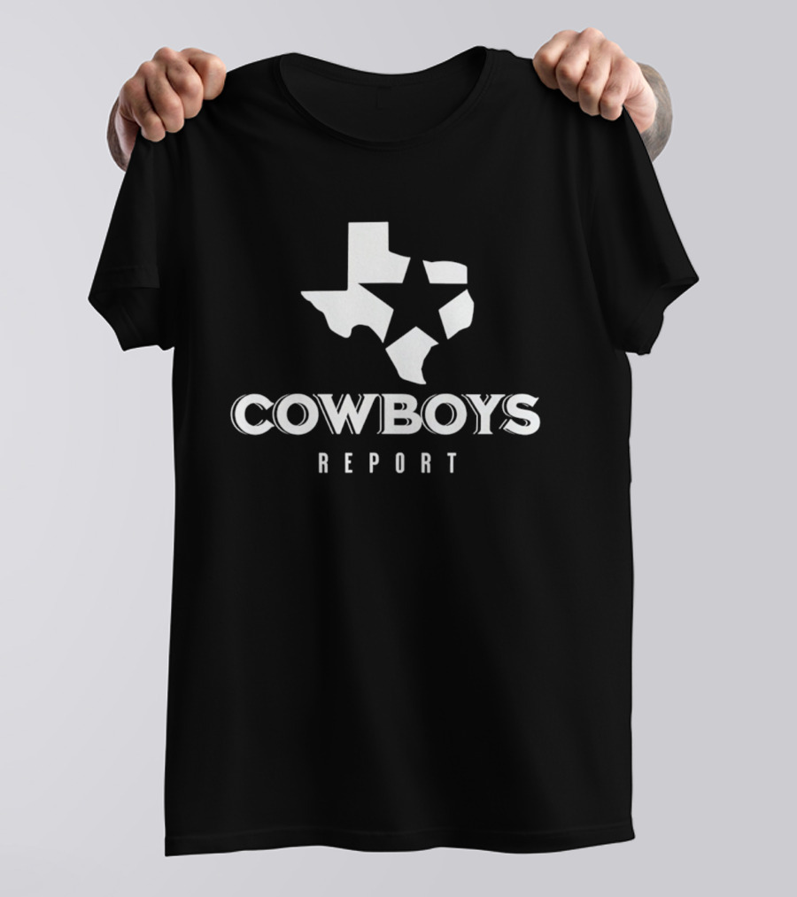 Cowboys Report Texas 2026 Star Map T-Shirt