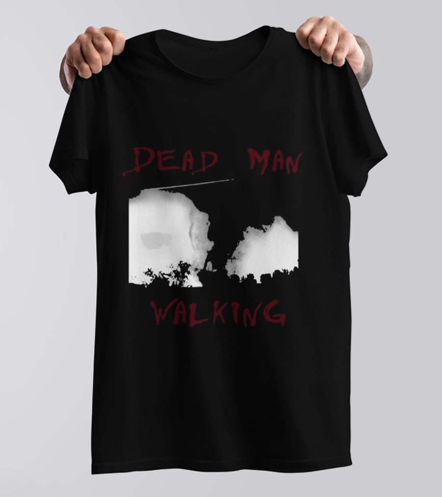 Dead Man Walking Zombie Hand Print Grunge T-Shirt