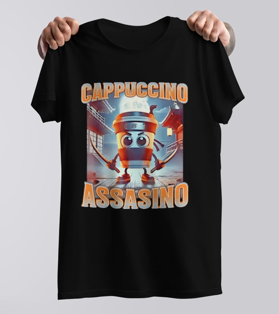 Cappuccino Assassino Samurai Warrior Ninja Martial Arts T-Shirt
