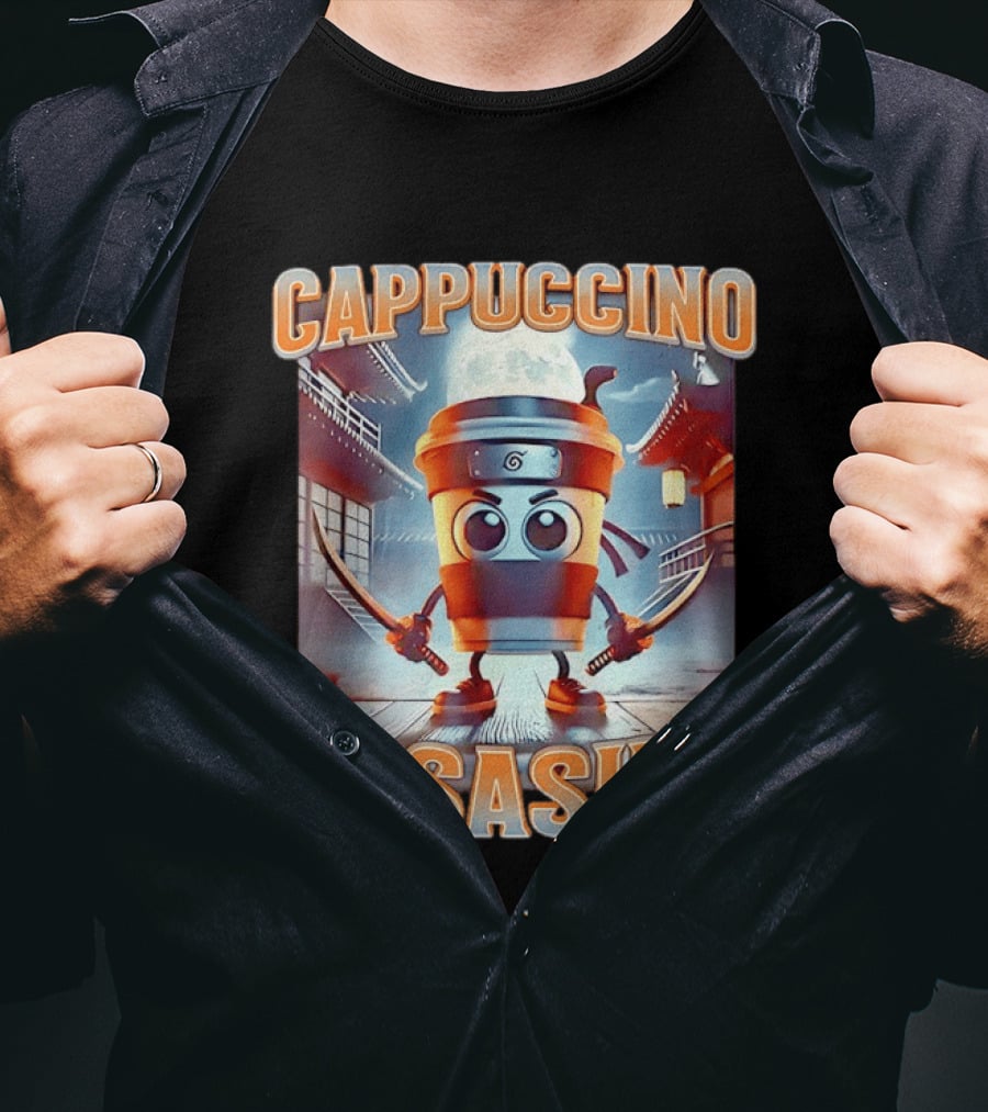 Cappuccino Assassino Samurai Warrior Ninja Martial Arts T-Shirt
