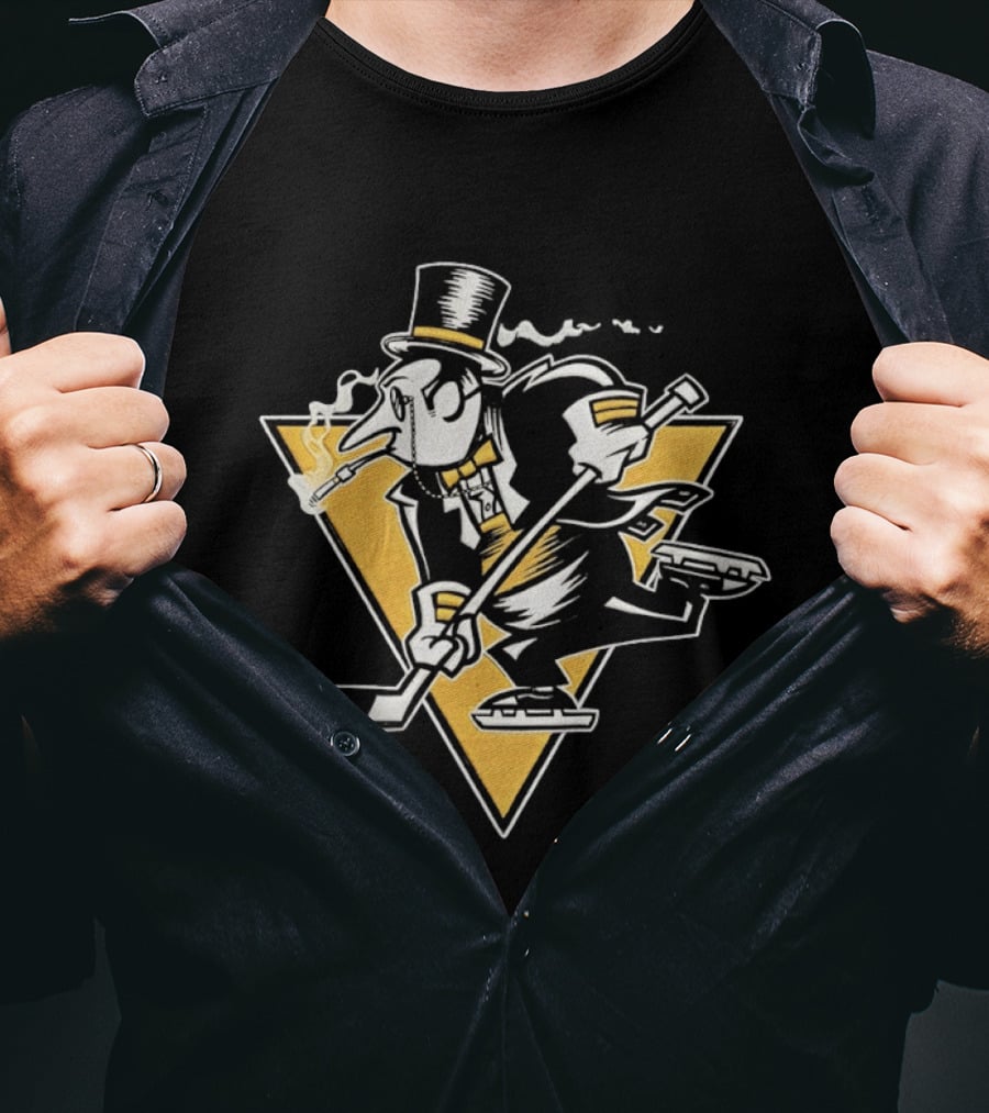 Pittsburgh Penguins Oswald Cobblepot Hockey Character Sports Mashup T-Shirt