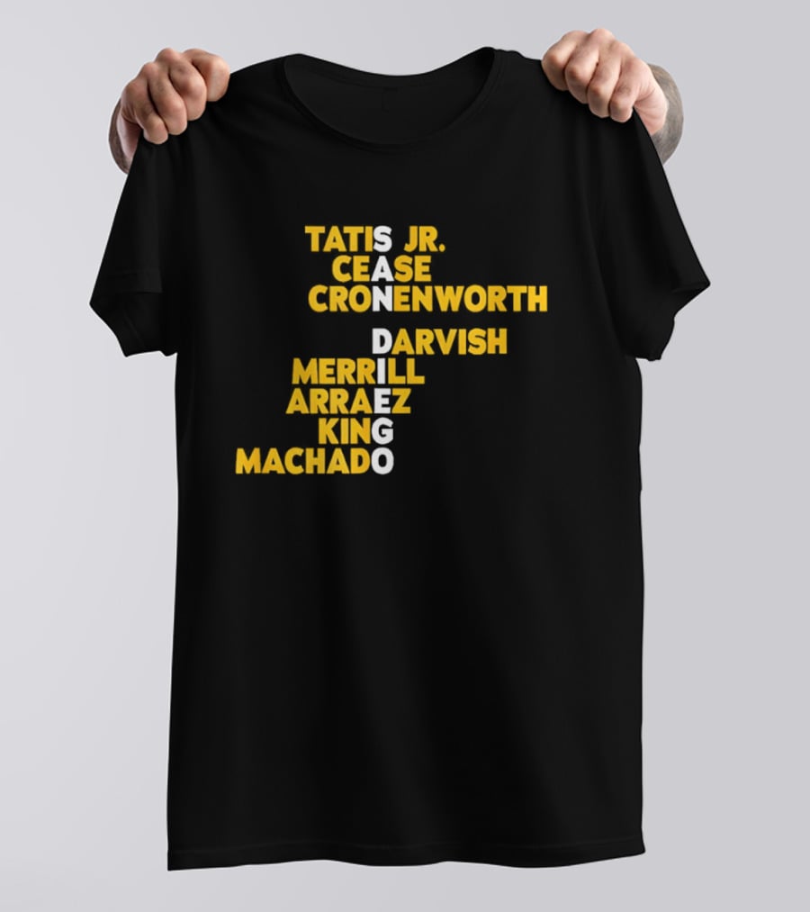 San Diego Baseball 2025 Tatis Jr Machado Darvish Merrill King Names T-Shirt