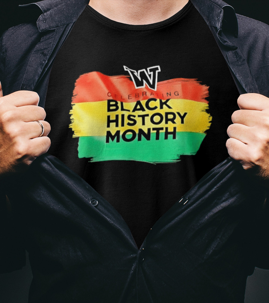 Celebrating Black History Month Washington Huskies W T-Shirt