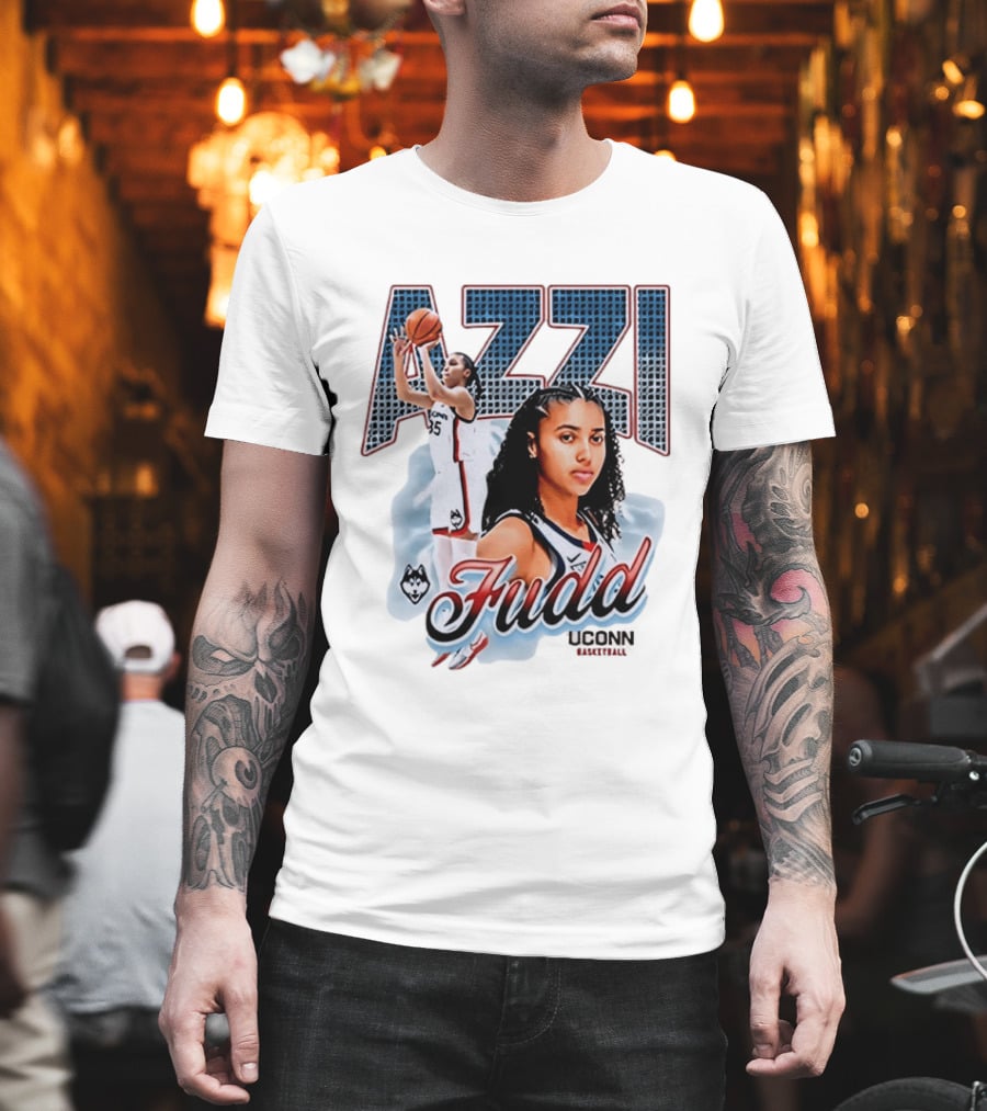 Azzi Fudd UConn Huskies Basketball Player T-Shirt