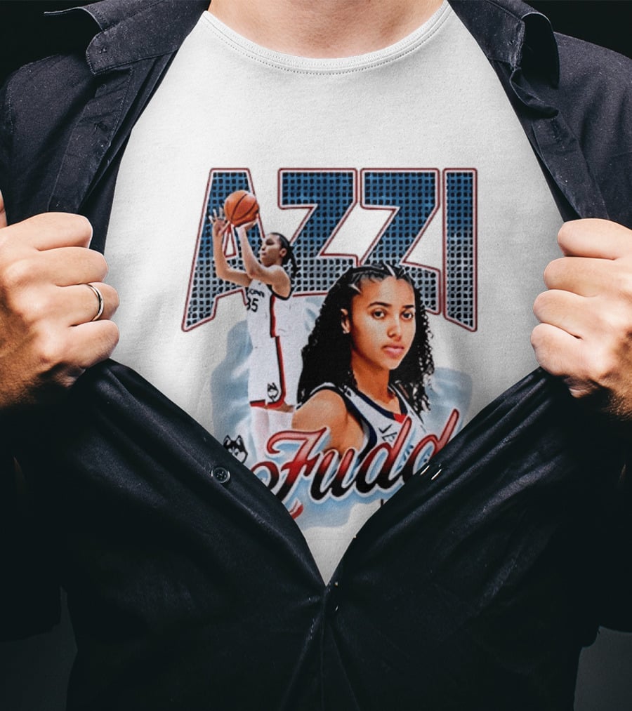Azzi Fudd UConn Huskies Basketball Player T-Shirt