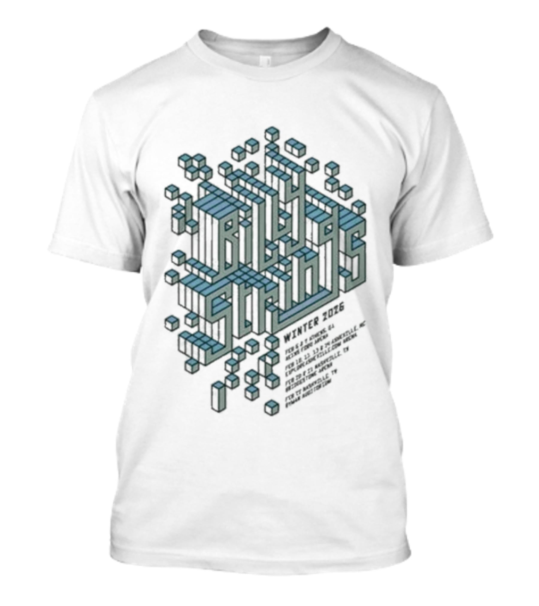 Billy Strings Winter 2026 Tour Cube Isometric Structure T-Shirt