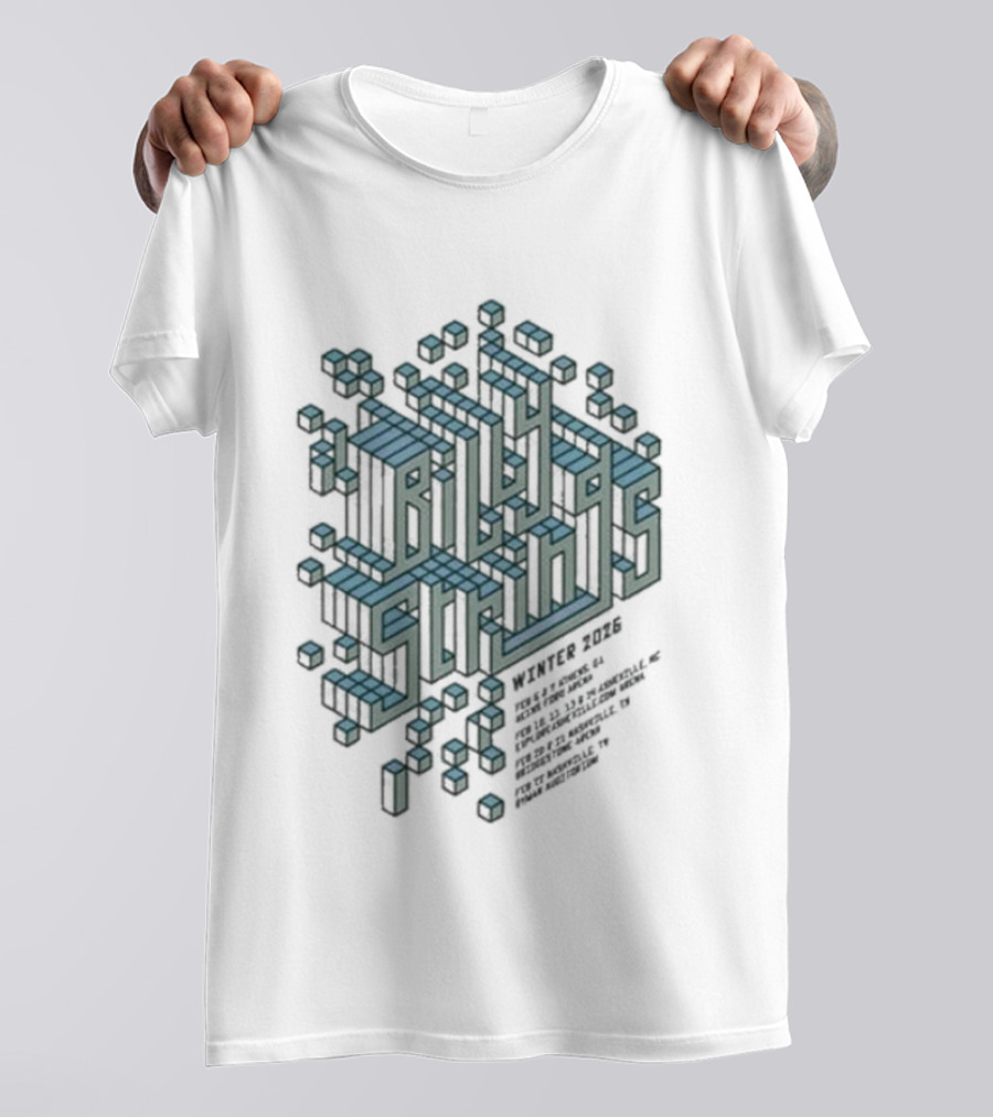 Billy Strings Winter 2026 Tour Cube Isometric Structure T-Shirt