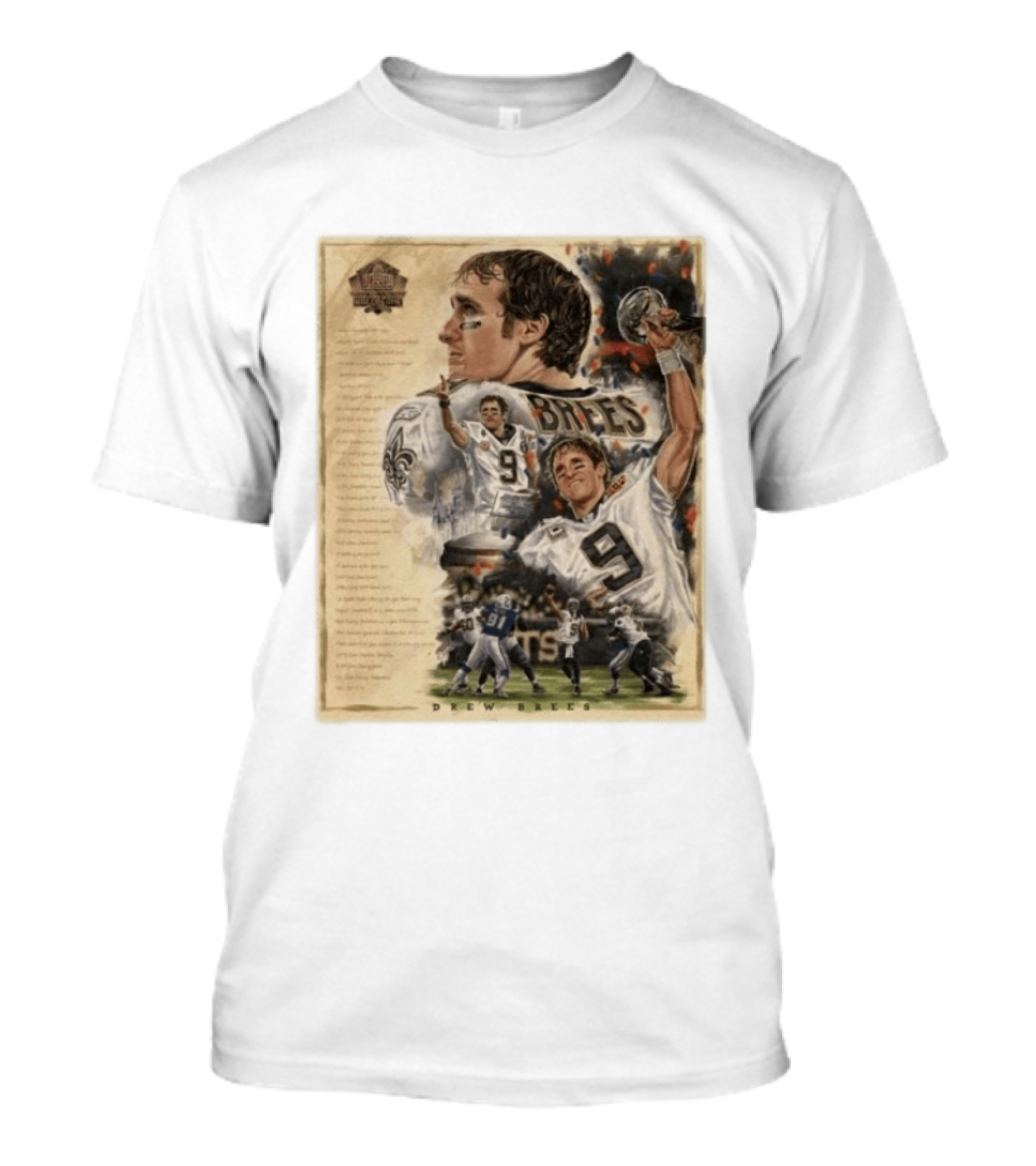 Drew Brees New Orleans Saints 2026 Pro Football Hall Of Fame Inductee First Ballot Hall Of Famer Quarterback Number 9 Legacy T-Shirt