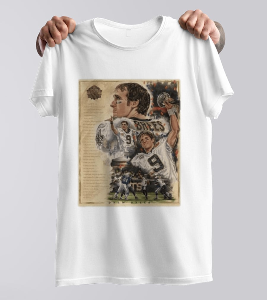 Drew Brees New Orleans Saints 2026 Pro Football Hall Of Fame Inductee First Ballot Hall Of Famer Quarterback Number 9 Legacy T-Shirt
