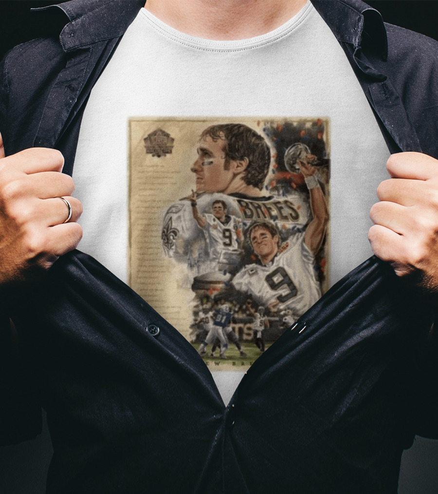 Drew Brees New Orleans Saints 2026 Pro Football Hall Of Fame Inductee First Ballot Hall Of Famer Quarterback Number 9 Legacy T-Shirt