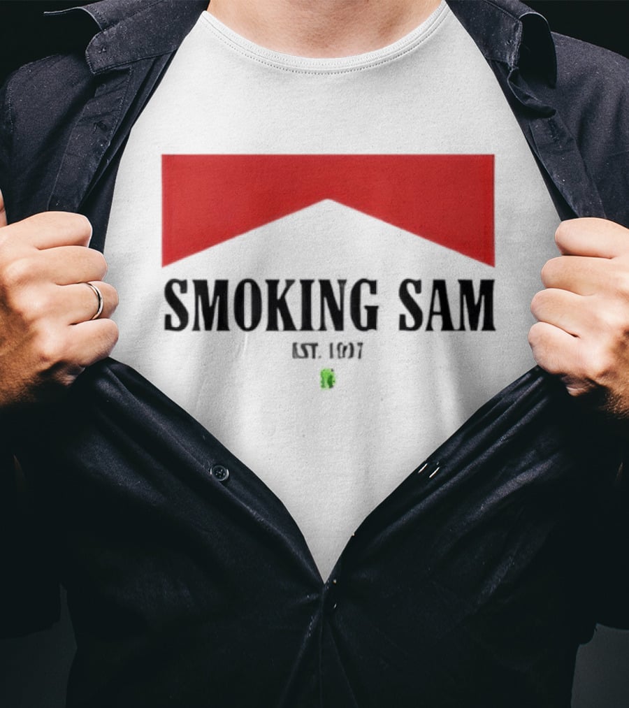 Smoking Sam Est 1997 Marlboro Man Seattle Football T-Shirt