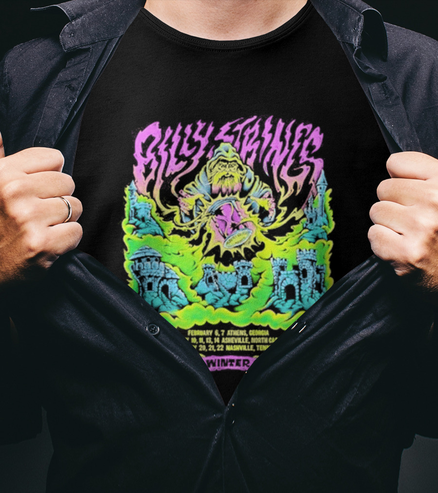 Billy Strings Winter Tour 2026 Psychedelic Castle T-Shirt