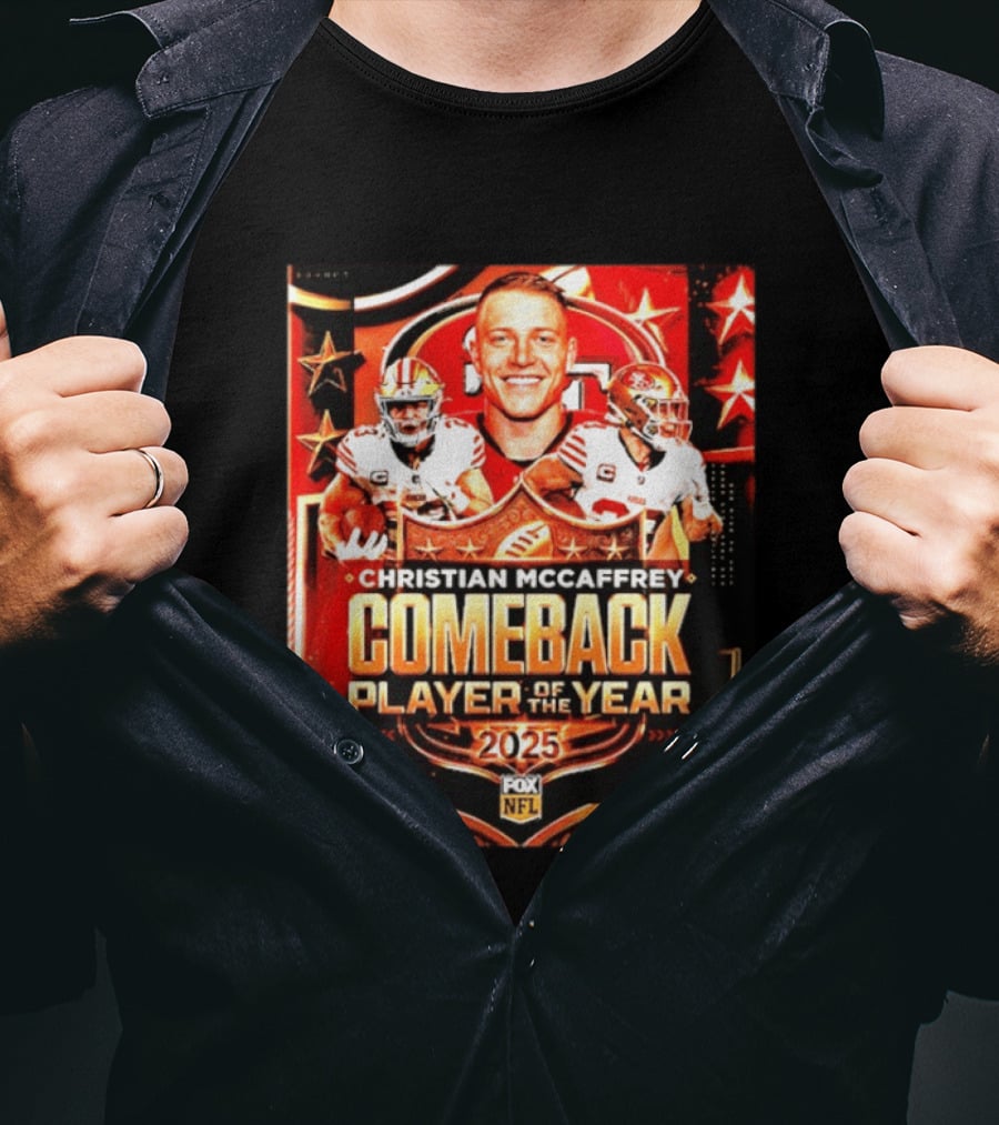 Christian McCaffrey 2025 NFL Comeback Player Of The Year San Francisco 49ers T-Shirt
