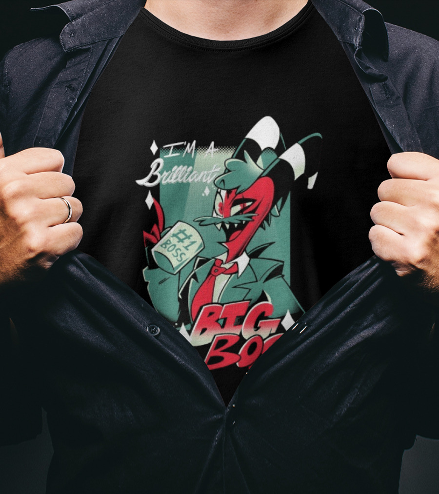Brilliant Big Boss Hazbin Hotel #1 Boss Coffee T-Shirt