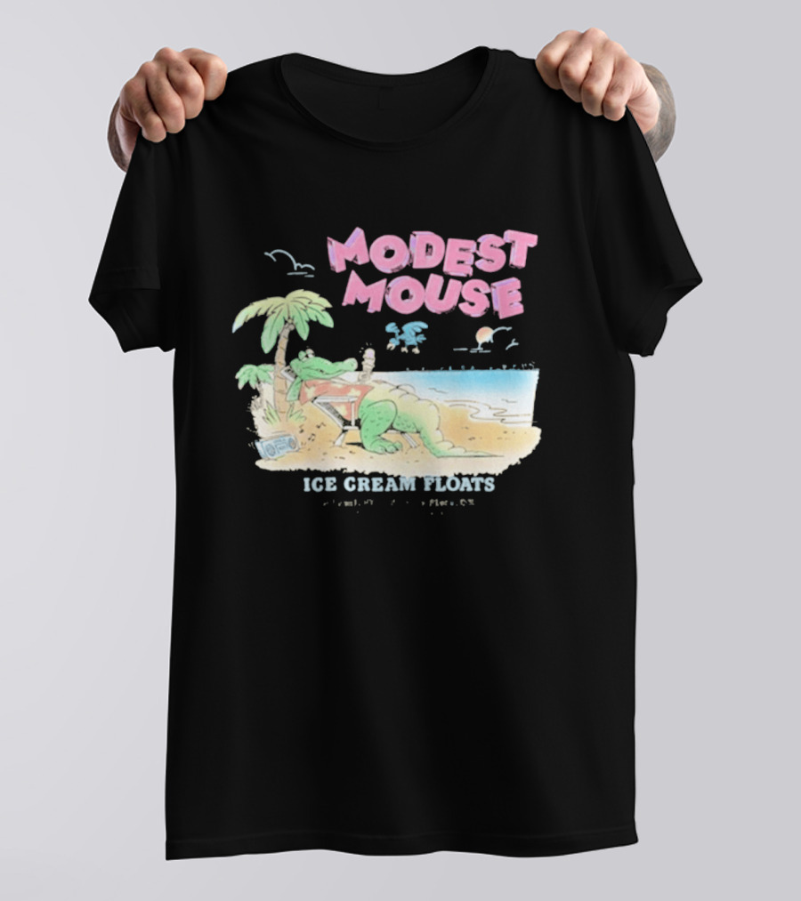 Modest Mouse Ice Cream Floats Relaxing Beach Alligator T-Shirt