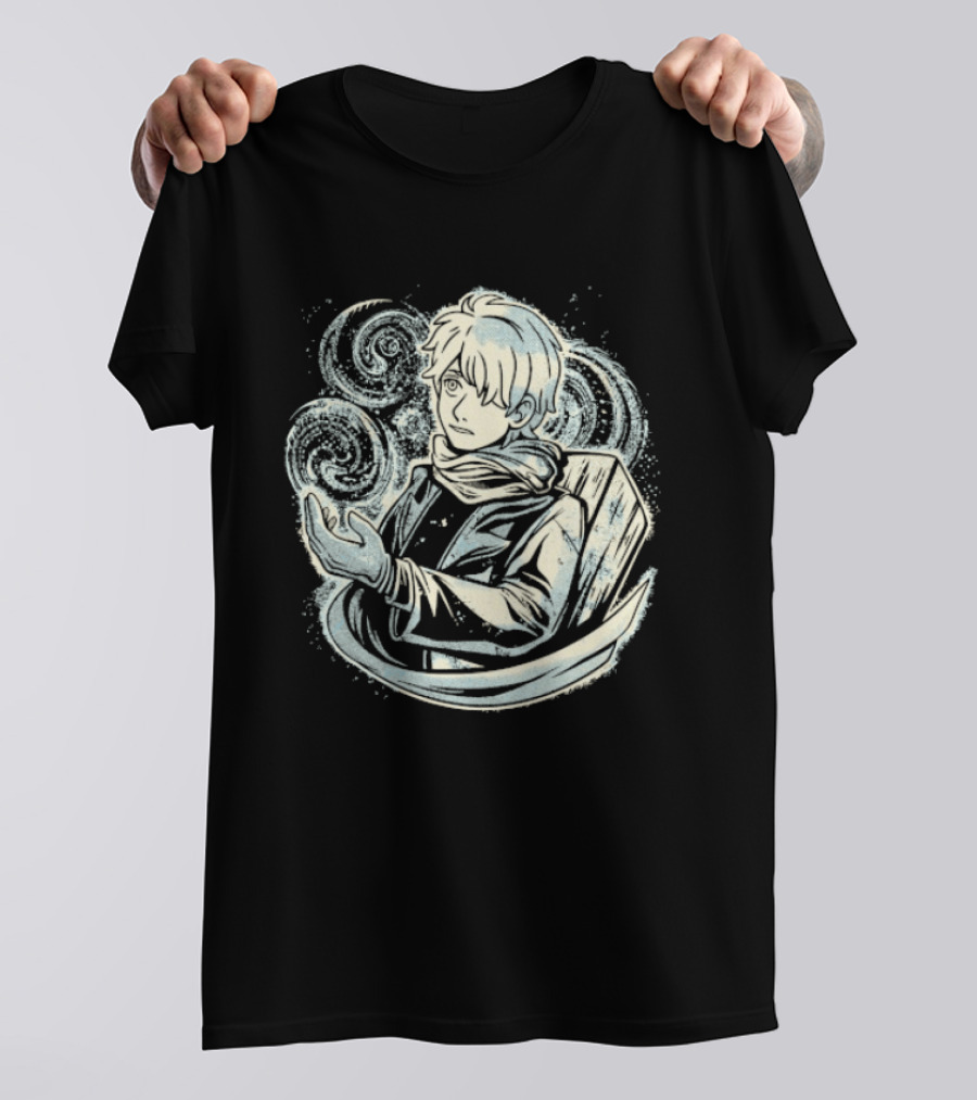 Karinimiki Depths Of Winter Ethereal Figure With Swirling Snowflakes T-Shirt