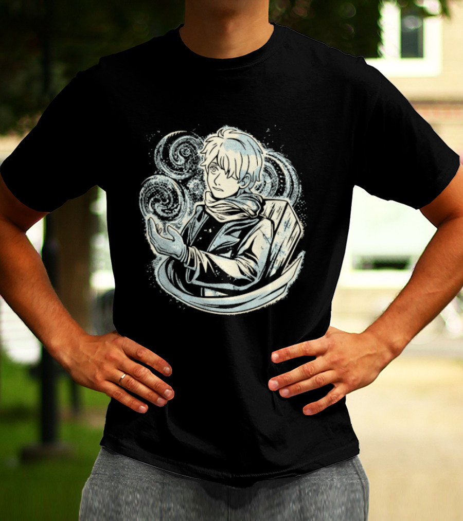 Karinimiki Depths Of Winter Ethereal Figure With Swirling Snowflakes T-Shirt