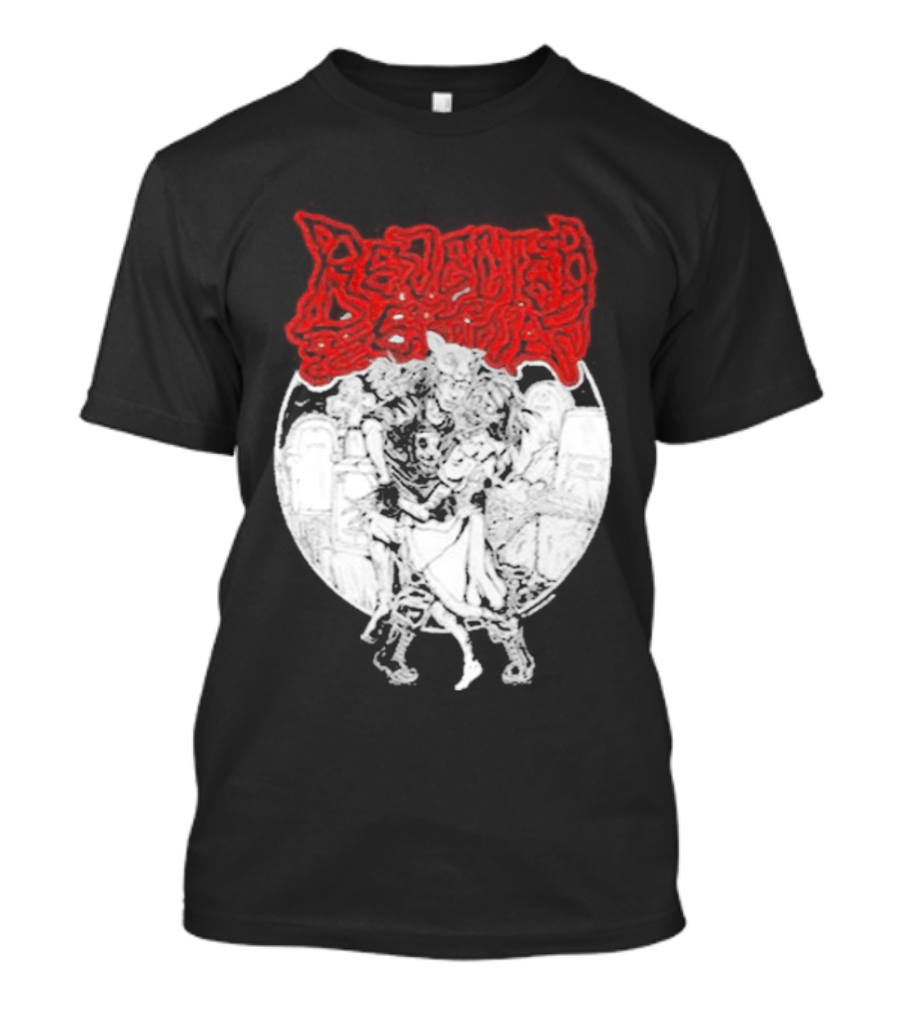 Lamb Mask Heart Motif Until Death Valentine's Symbolism T-Shirt