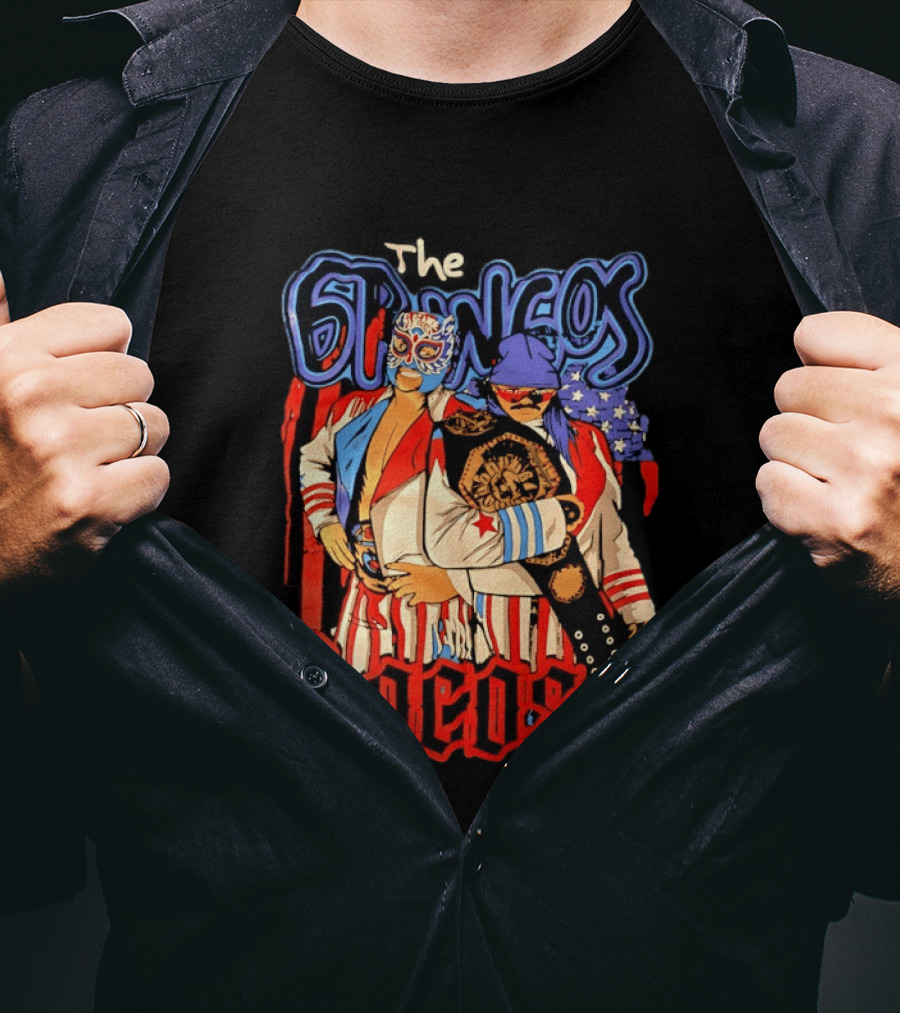 The Gringos Locos Wrestling Team Masked Champions With Stars And Stripes T-Shirt