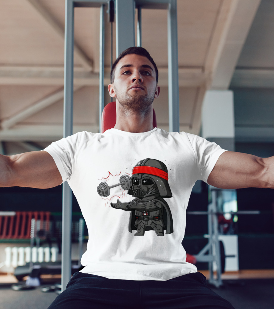 Force Lift Red Bandana Parody Villain Exercise Humor T-Shirt