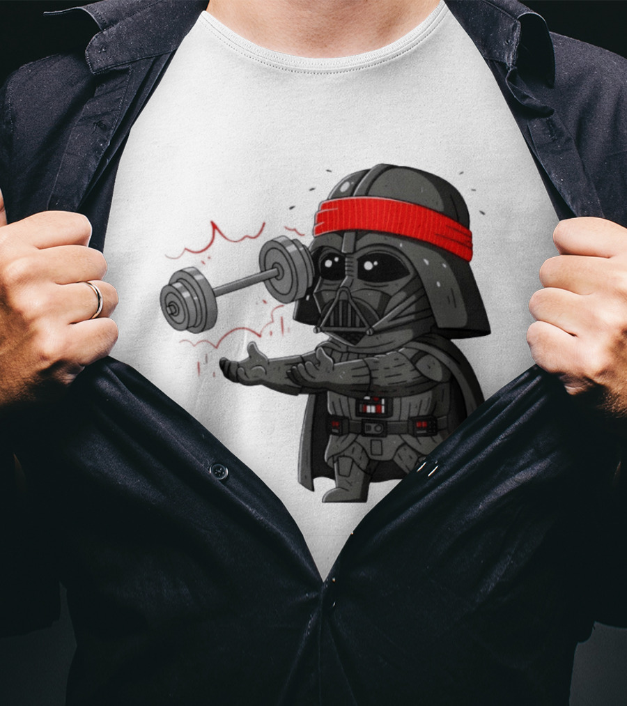 Force Lift Red Bandana Parody Villain Exercise Humor T-Shirt