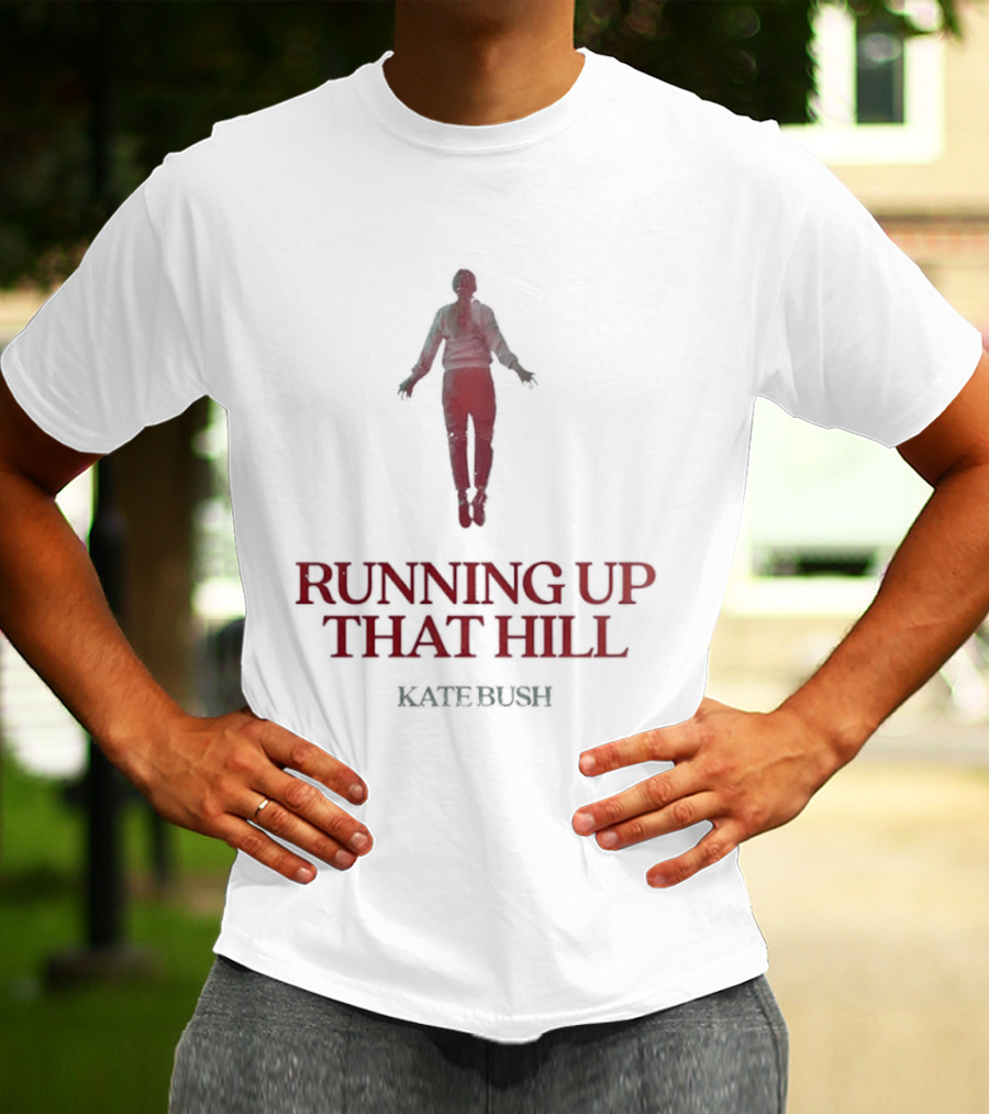 Running Up That Hill Kate Bush Music Stranger Things Silhouette Floating Figure T-Shirt