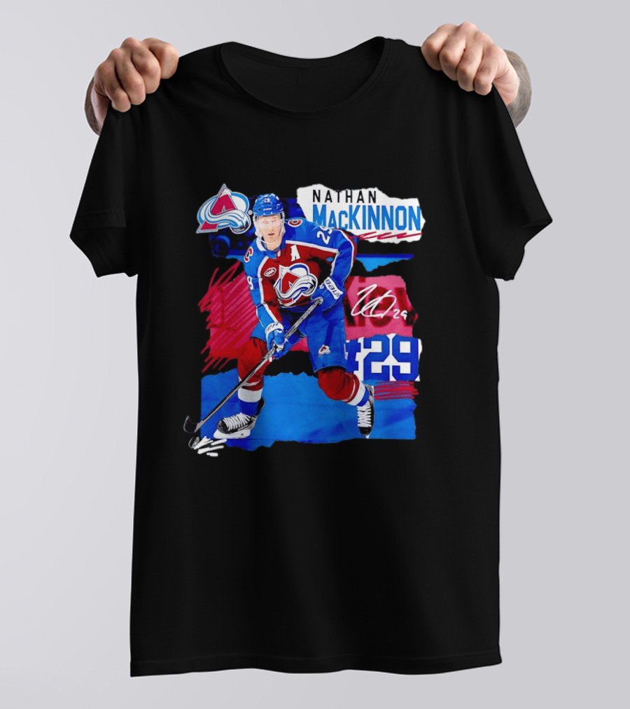 Nathan MacKinnon 29 Colorado Avalanche Hockey NHL Player T-Shirt