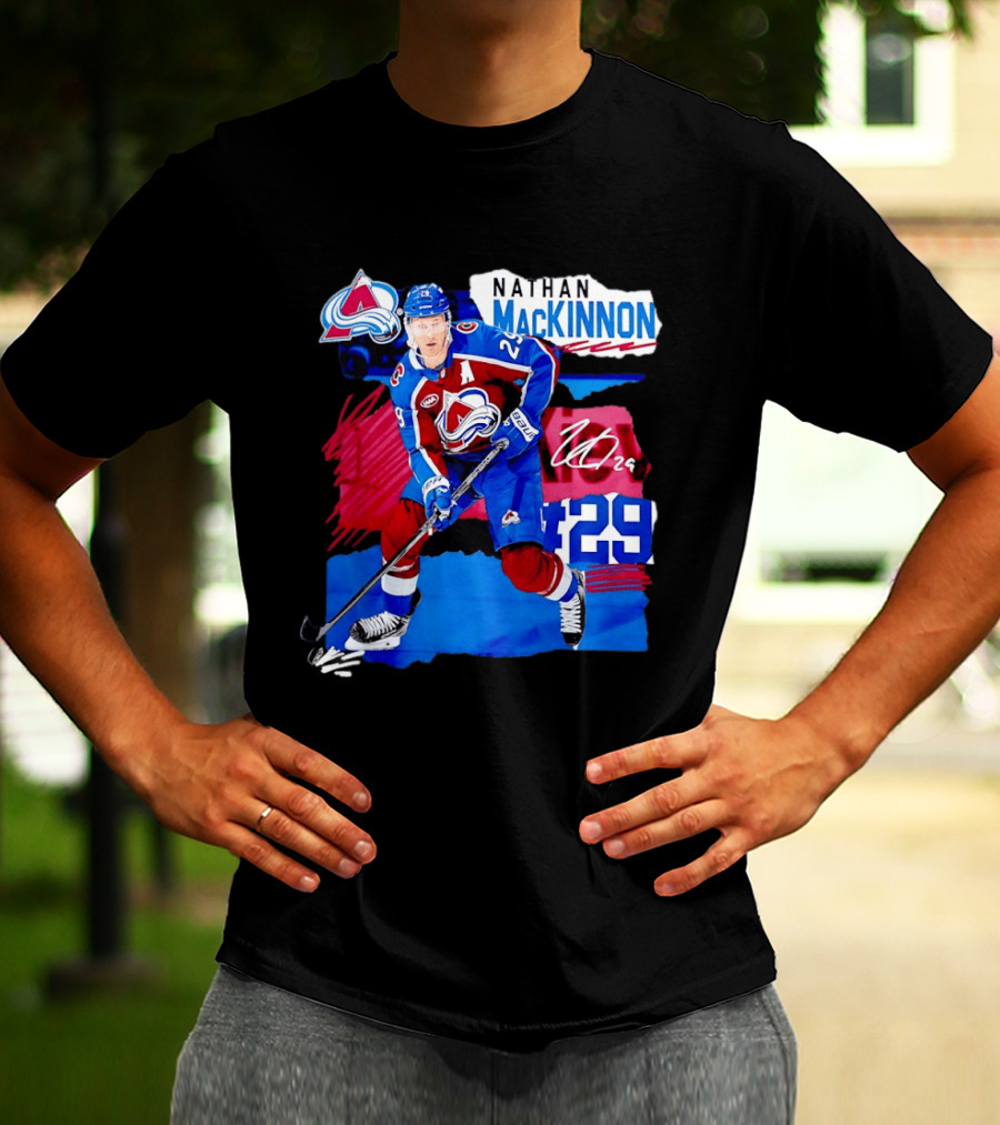 Nathan MacKinnon 29 Colorado Avalanche Hockey NHL Player T-Shirt
