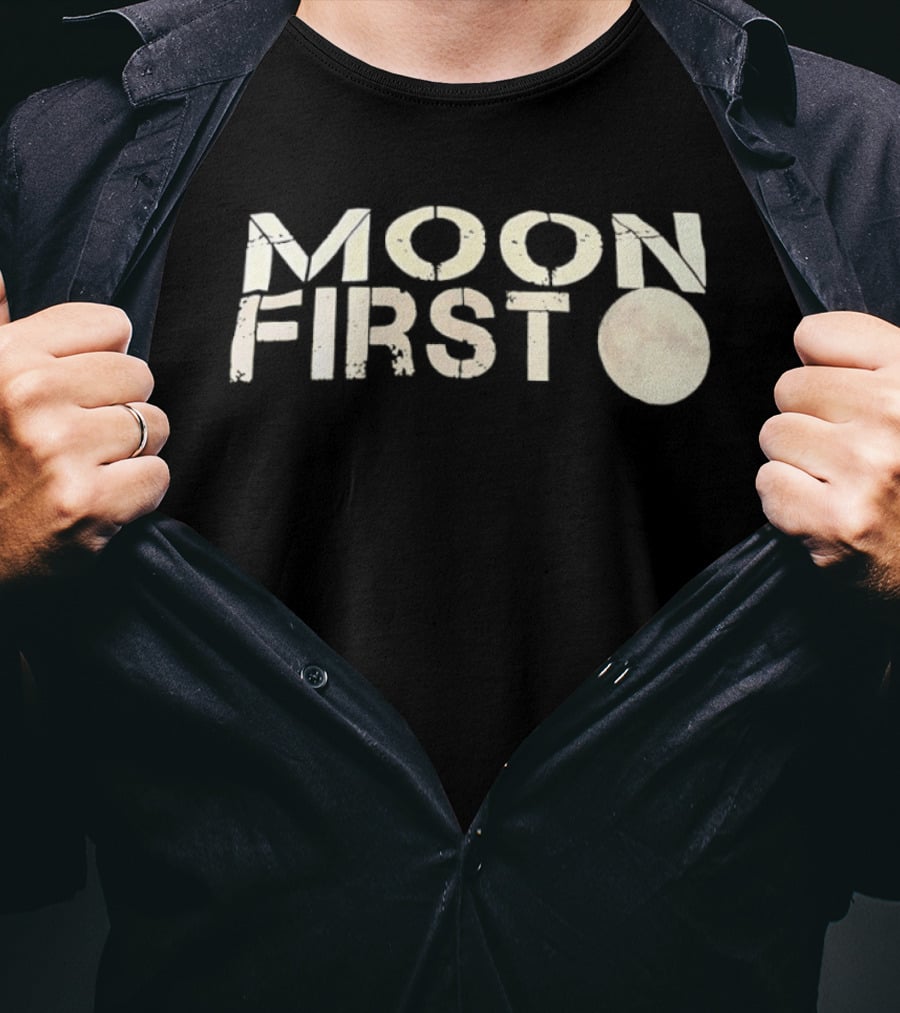 Moon First Text With Moon T-Shirt