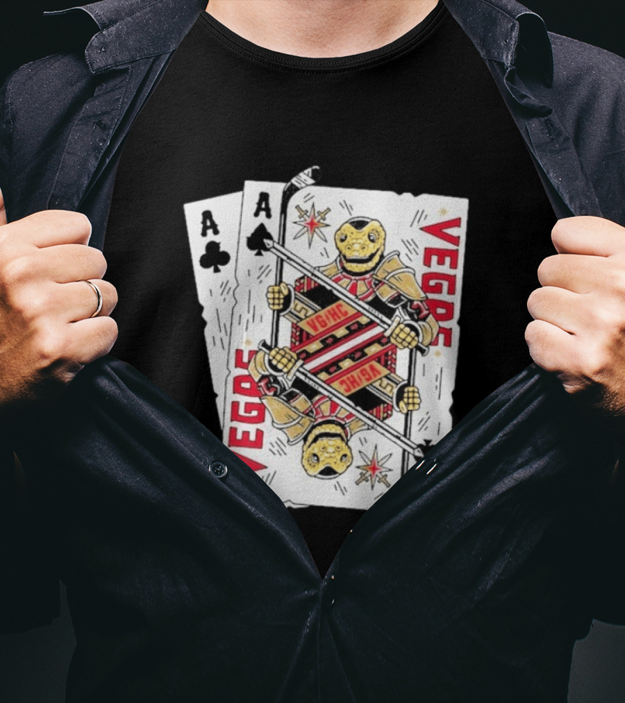 Vegas Golden Knights Chance Ace Playing Cards T-Shirt