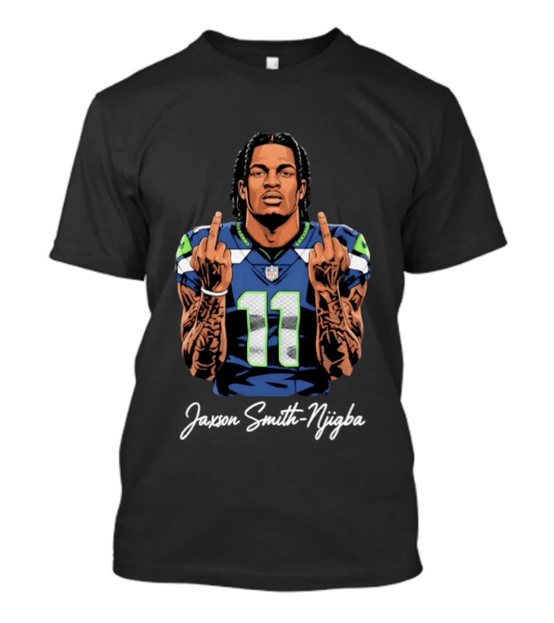 Seattle Seahawks Number 11 Middle Finger Gesture T-Shirt