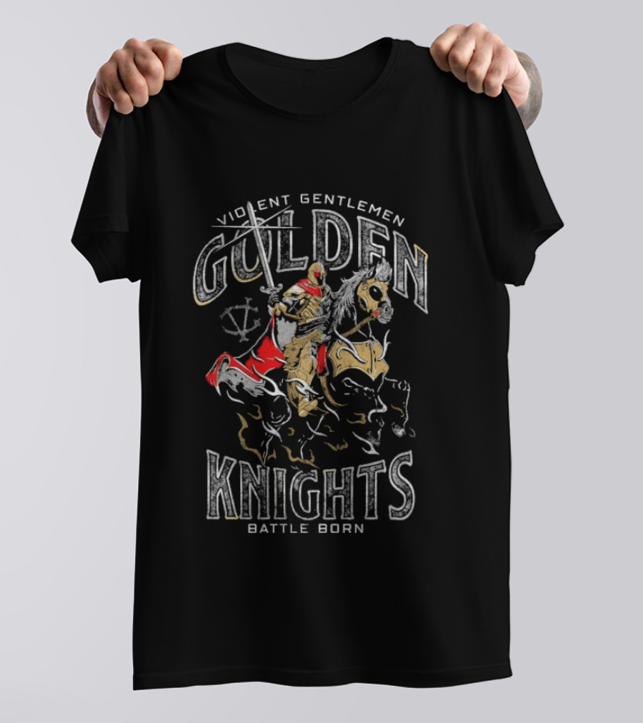 Violent Gentlemen Golden Knights Battle Born Rider T-Shirt