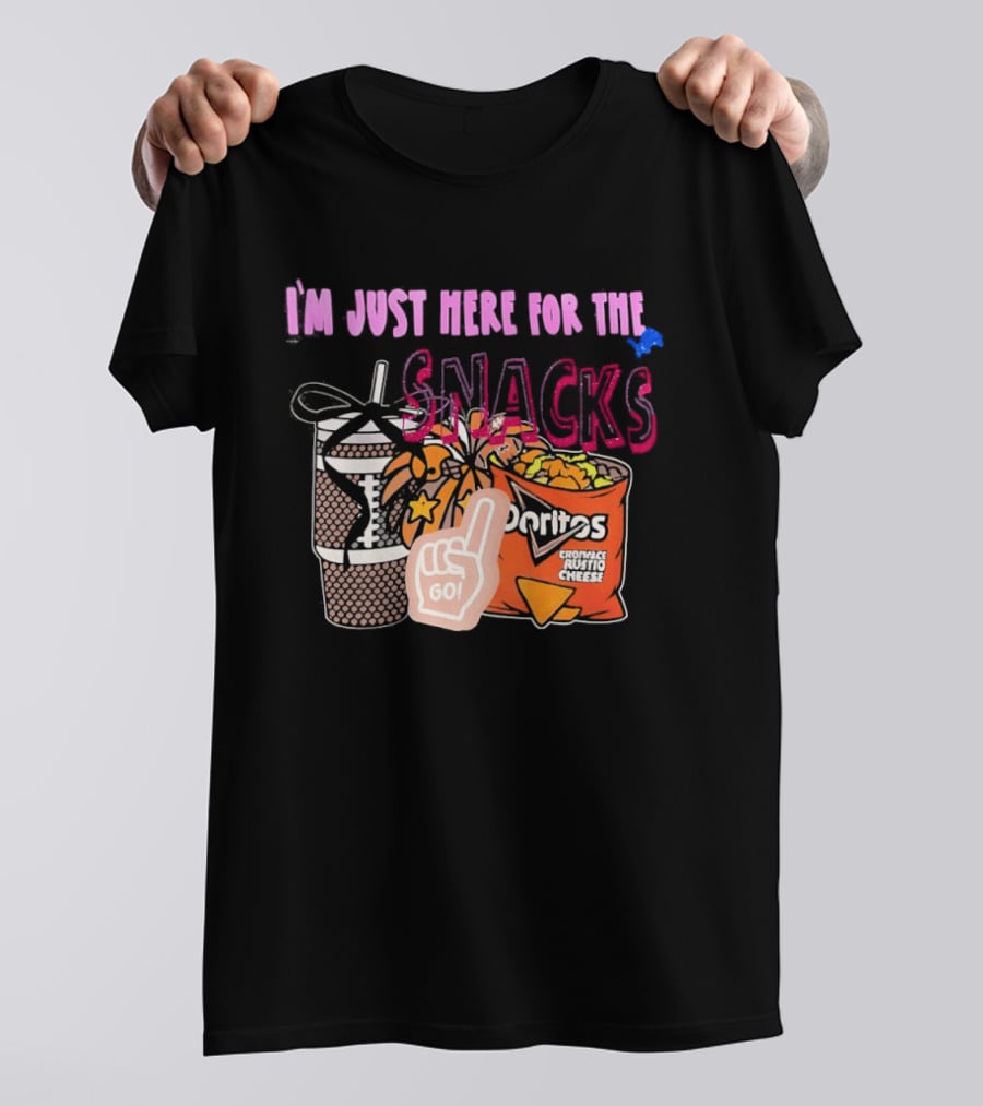 I'm Just Here For The Snacks Detroit Lions Doritos And Go Drink T-Shirt