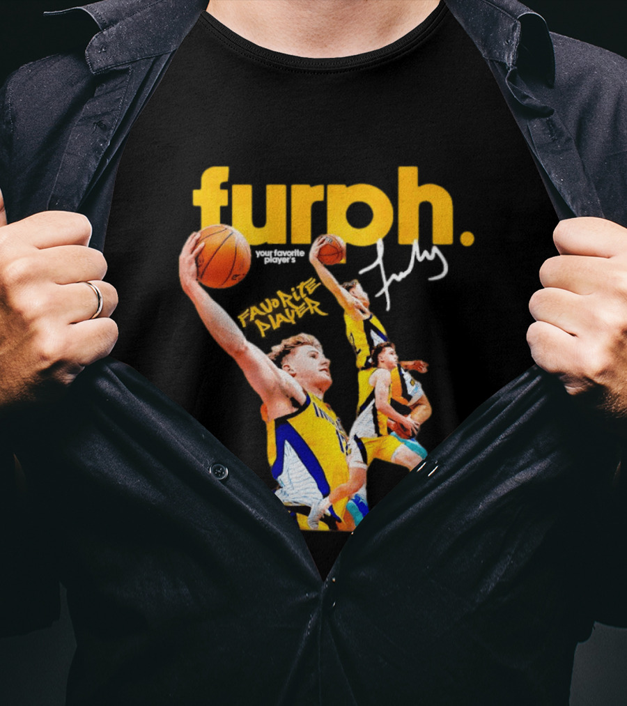 Furphy Indiana Pacers Basketball Player Jump Shot Action T-Shirt