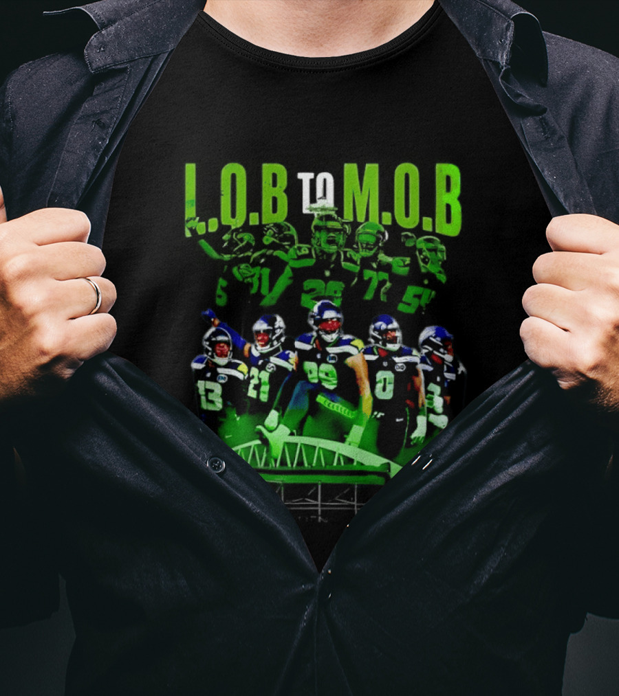 LOB To MOB Seattle Seahawks Players Bridge T-Shirt
