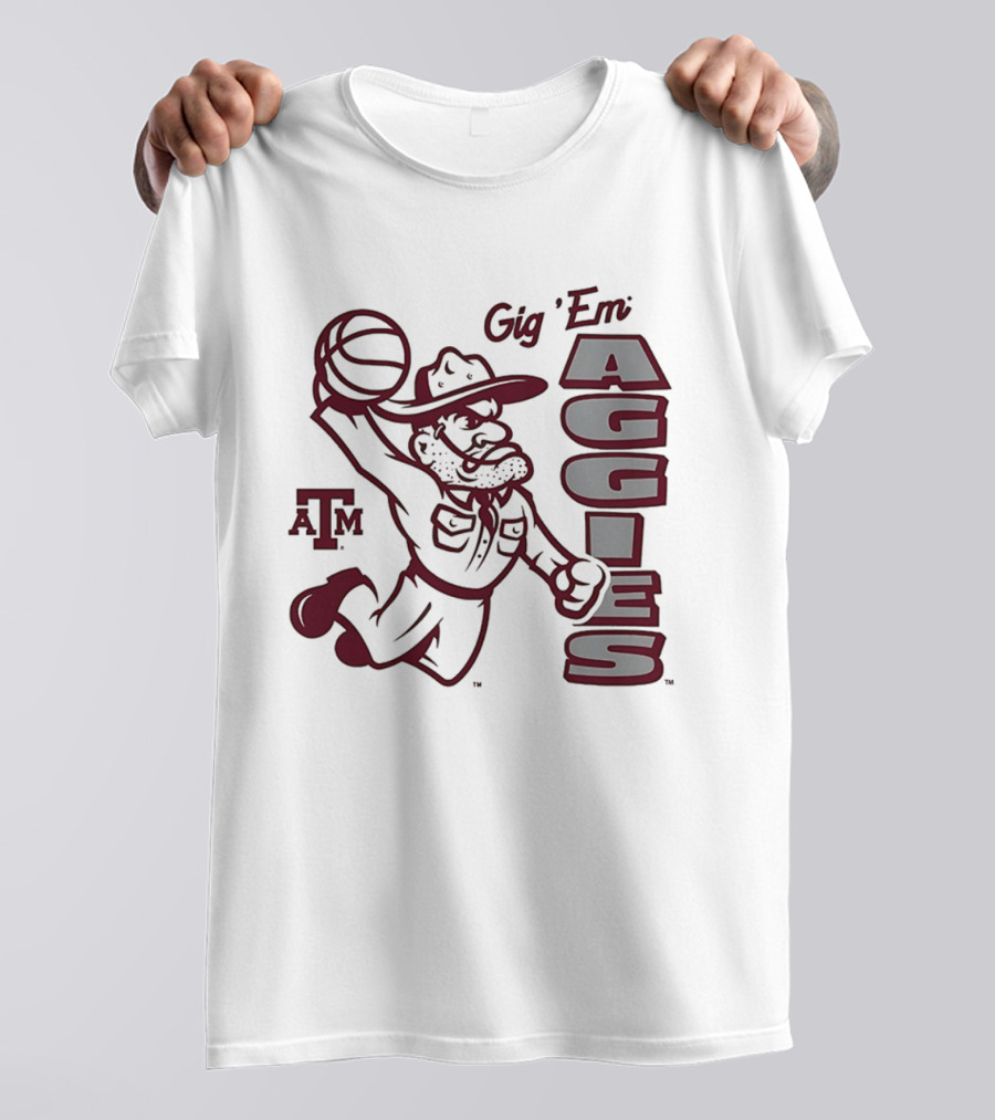 Texas A&M Gig 'Em Aggies Basketball Dunking Sarge T-Shirt