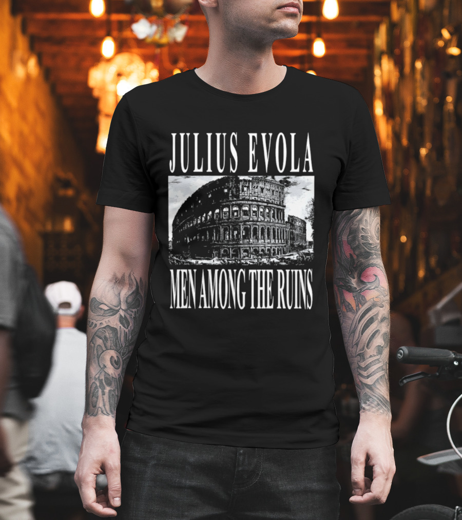Julius Evola Men Among The Ruins Colosseum Motif T-Shirt