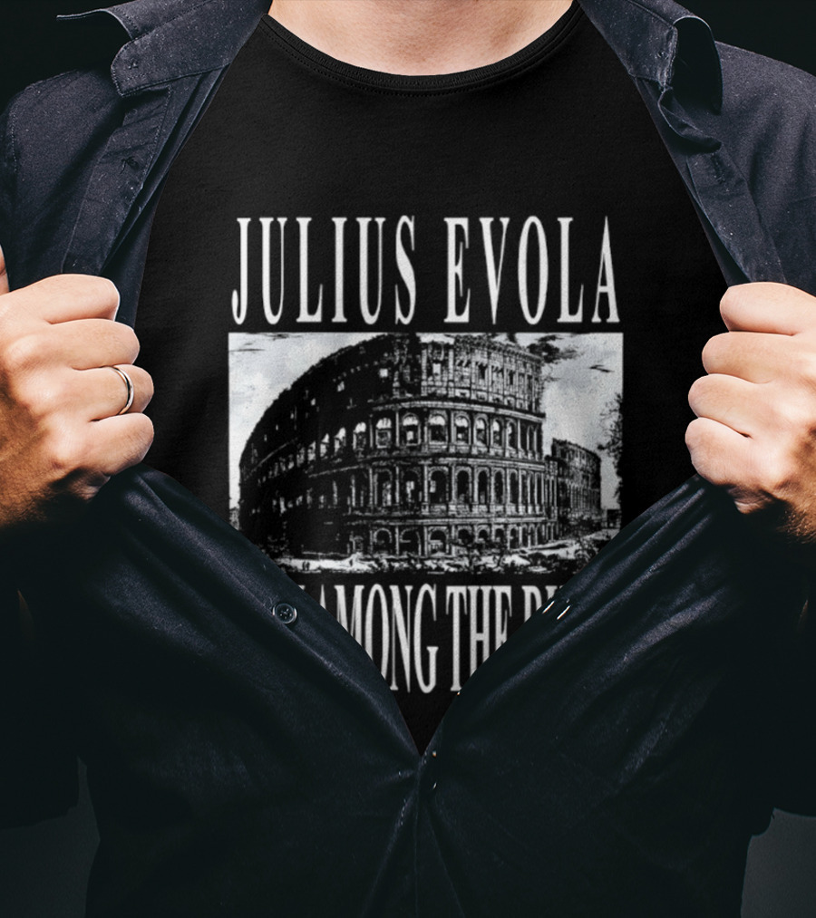 Julius Evola Men Among The Ruins Colosseum Motif T-Shirt