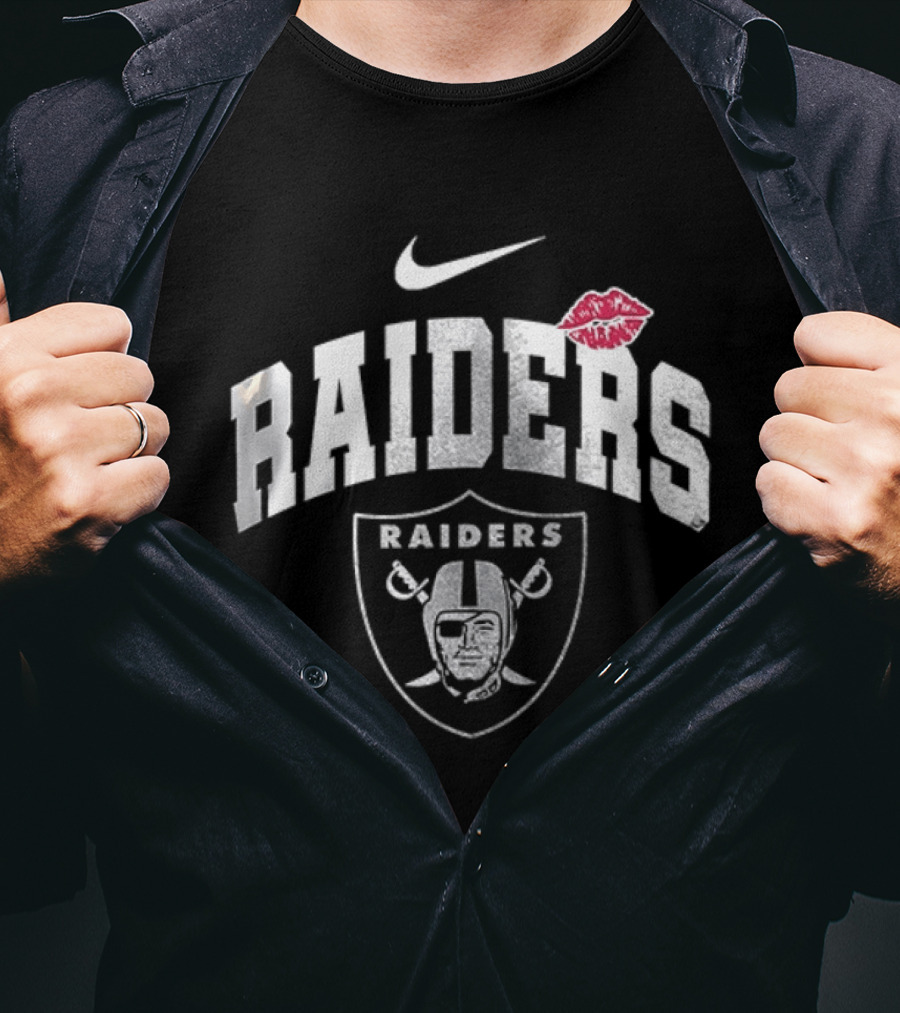 Nike Raiders Kiss Makeup Artist Las Vegas Raiders T-Shirt