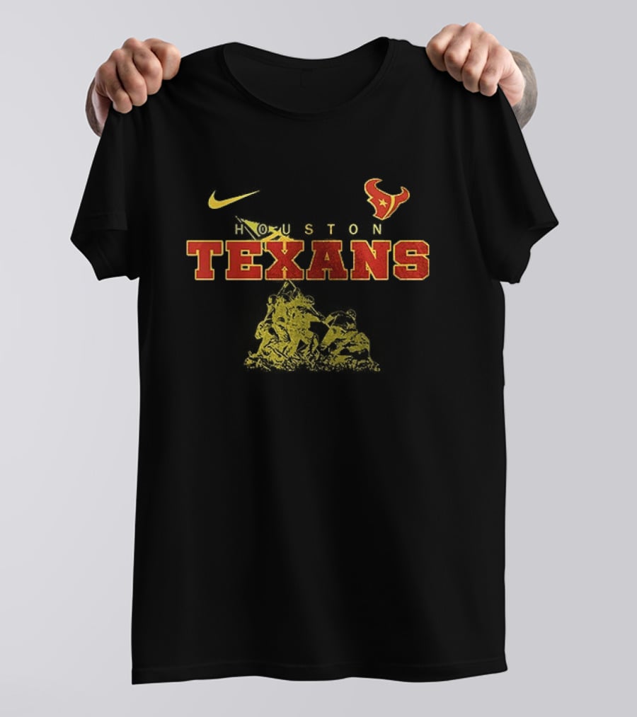 Houston Texans Being A Marine Is A Choice Being A Marine Veteran Is An Honor T-Shirt